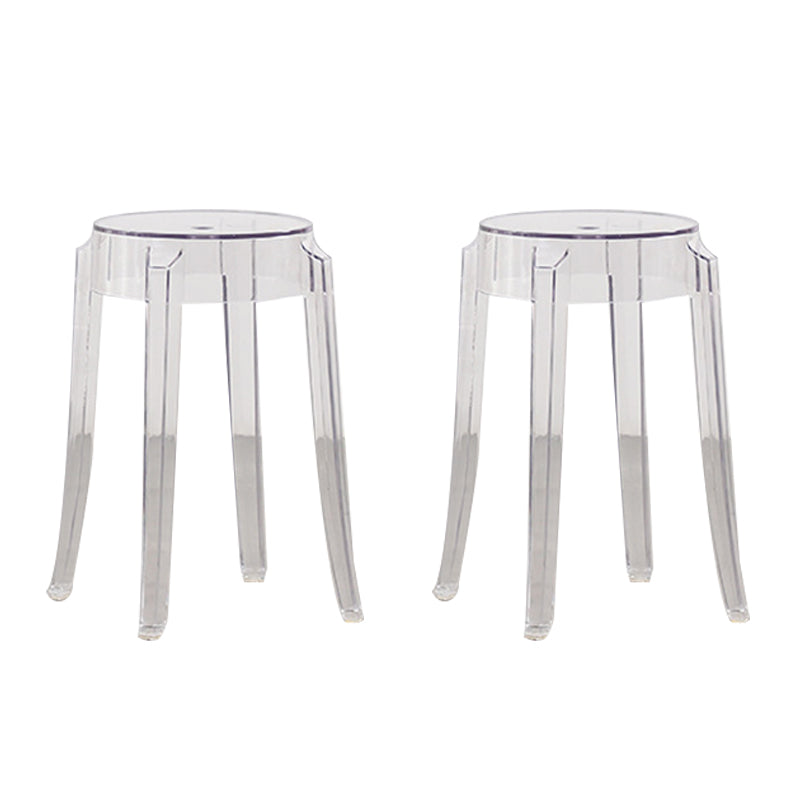 Industrial Backless Counter Stool Acrylic Counter Height Stools for Kitchen
