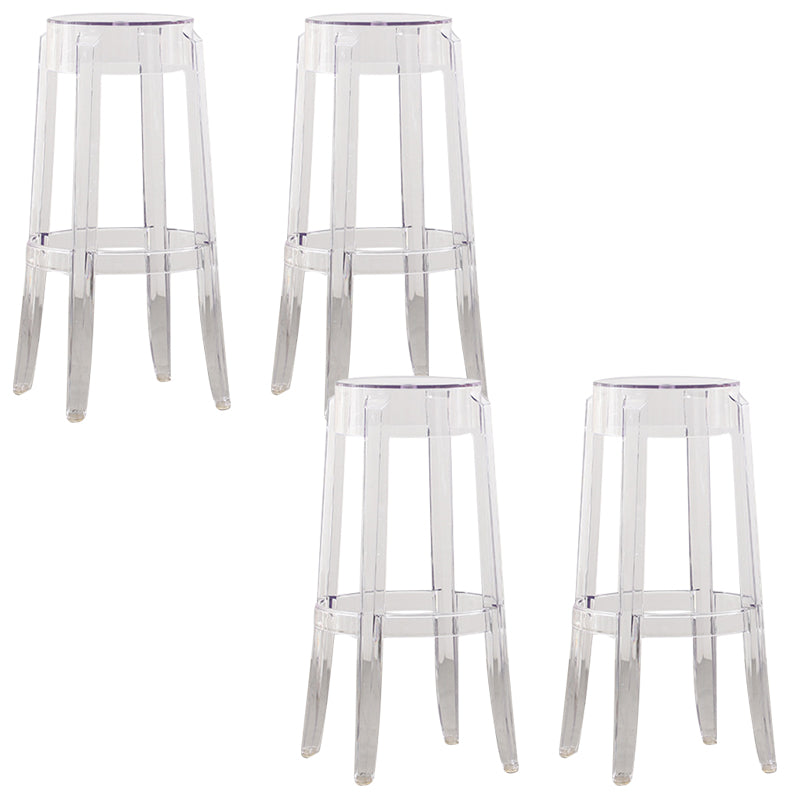 Industrial Backless Counter Stool Acrylic Counter Height Stools for Kitchen