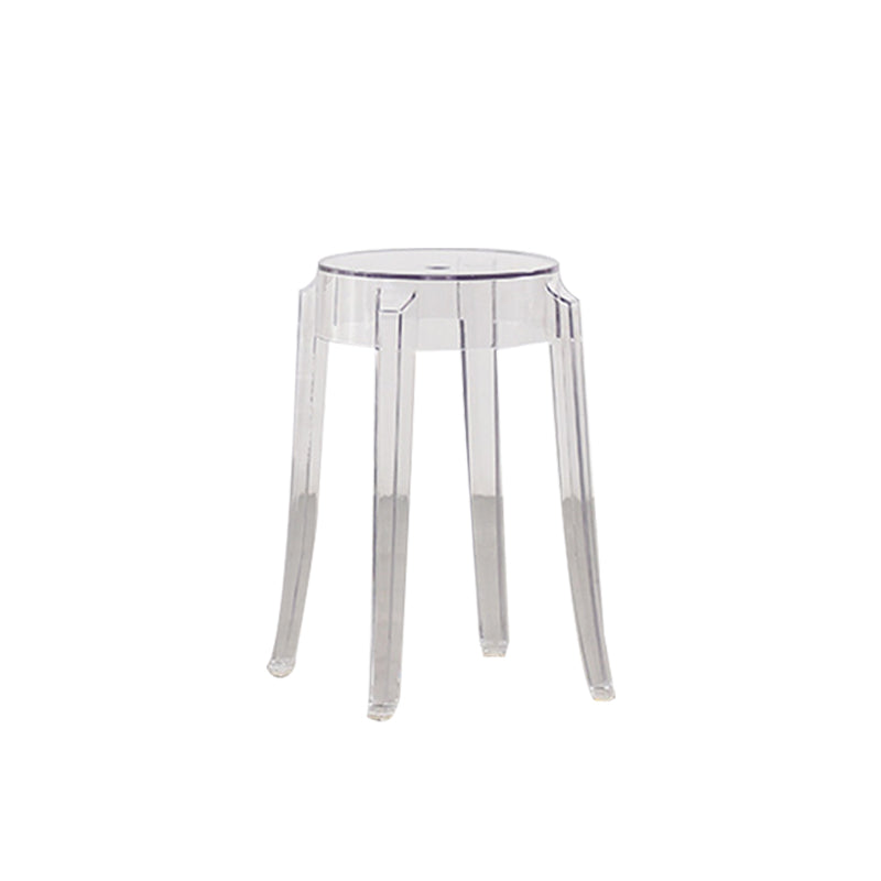 Industrial Backless Counter Stool Acrylic Counter Height Stools for Kitchen