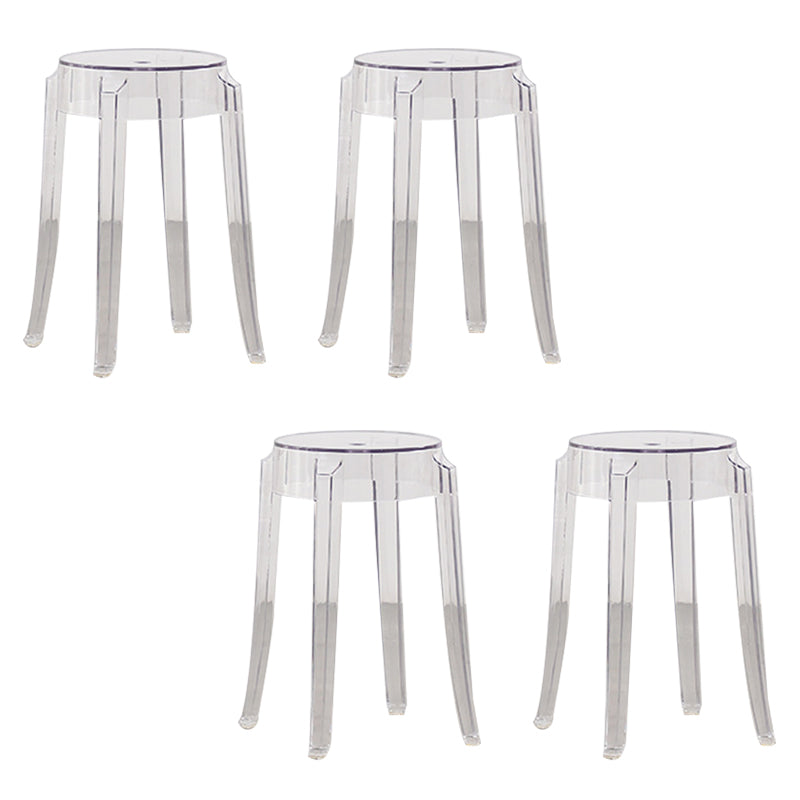 Industrial Backless Counter Stool Acrylic Counter Height Stools for Kitchen