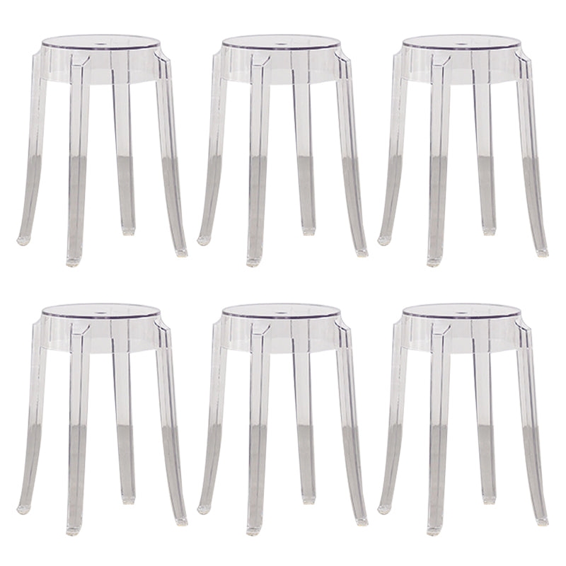 Industrial Backless Counter Stool Acrylic Counter Height Stools for Kitchen