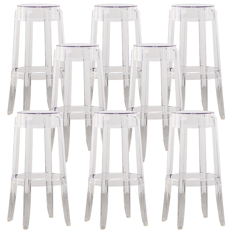 Industrial Backless Counter Stool Acrylic Counter Height Stools for Kitchen