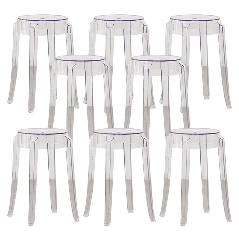 Industrial Backless Counter Stool Acrylic Counter Height Stools for Kitchen