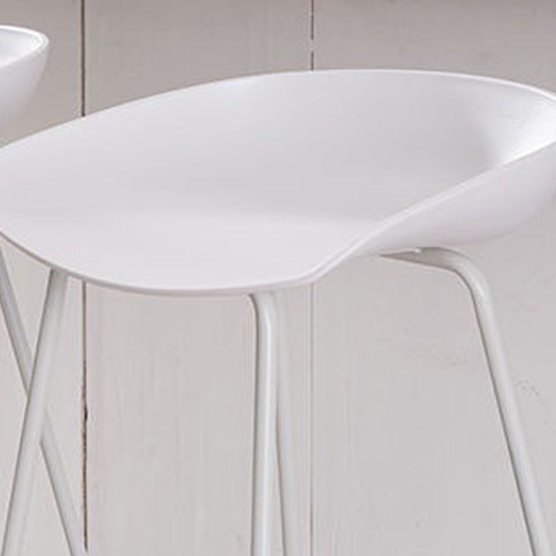 Modern Backrest Counter Stool Iron Cashier Bar Stool with Plastic Seat