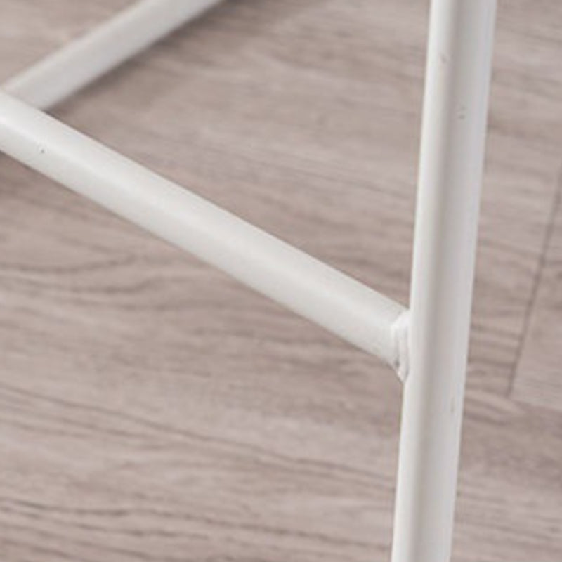 Modern Backrest Counter Stool Iron Cashier Bar Stool with Plastic Seat