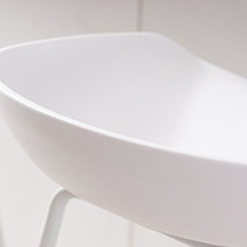 Modern Backrest Counter Stool Iron Cashier Bar Stool with Plastic Seat