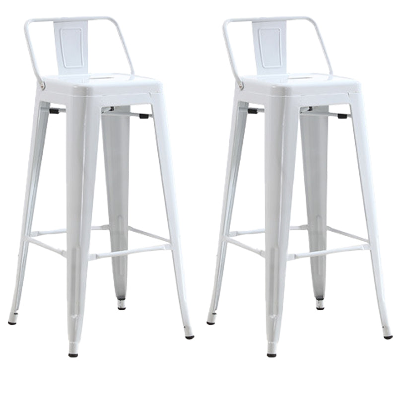 Industrial Low Back Counter Stool Metal Counter Height Stools for Kitchen