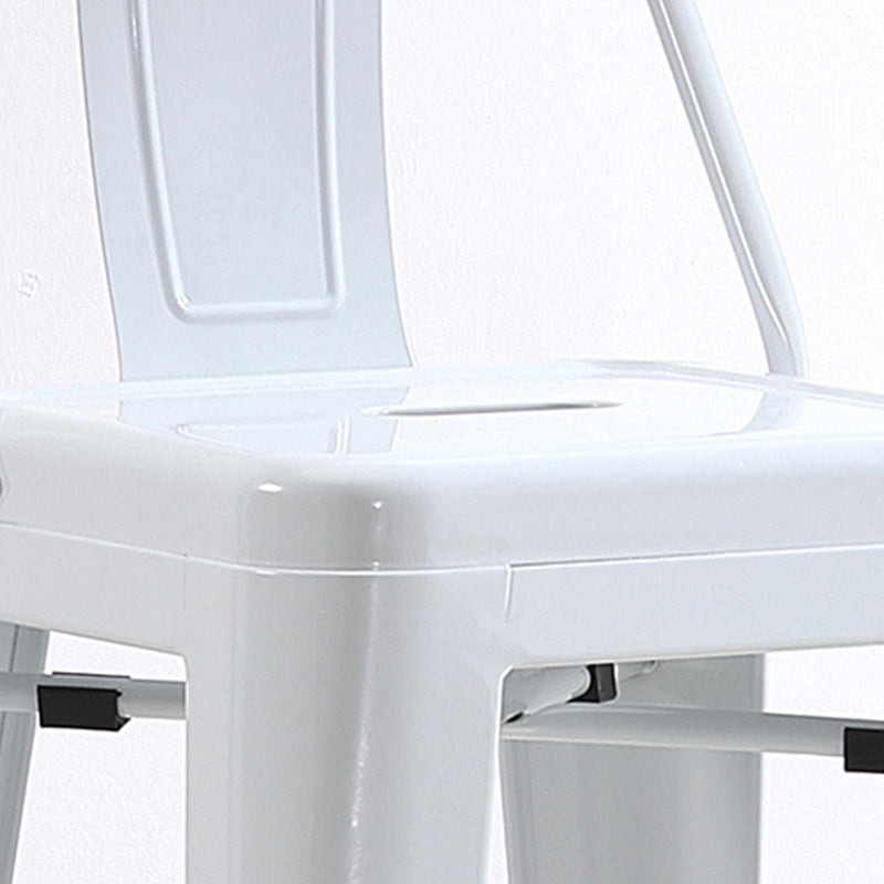 Industrial Low Back Counter Stool Metal Counter Height Stools for Kitchen