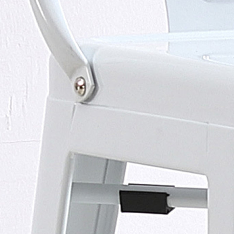 Industrial Low Back Counter Stool Metal Counter Height Stools for Kitchen