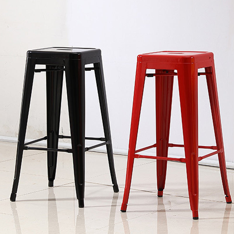 Industrial Backless Counter Stool Metal Counter Height Stools for Kitchen