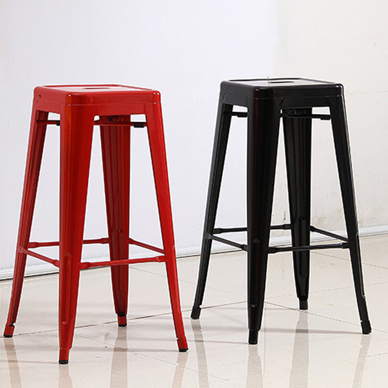 Industrial Backless Counter Stool Metal Counter Height Stools for Kitchen
