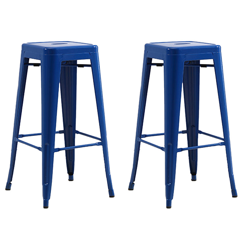 Industrial Backless Counter Stool Metal Counter Height Stools for Kitchen