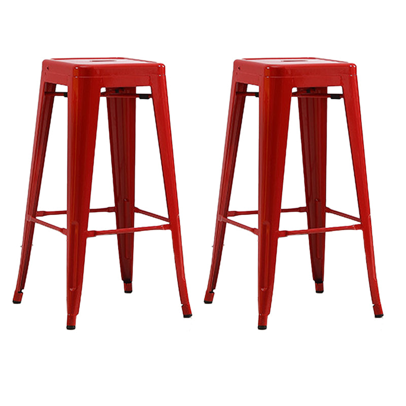 Industrial Backless Counter Stool Metal Counter Height Stools for Kitchen