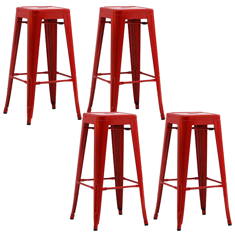 Industrial Backless Counter Stool Metal Counter Height Stools for Kitchen