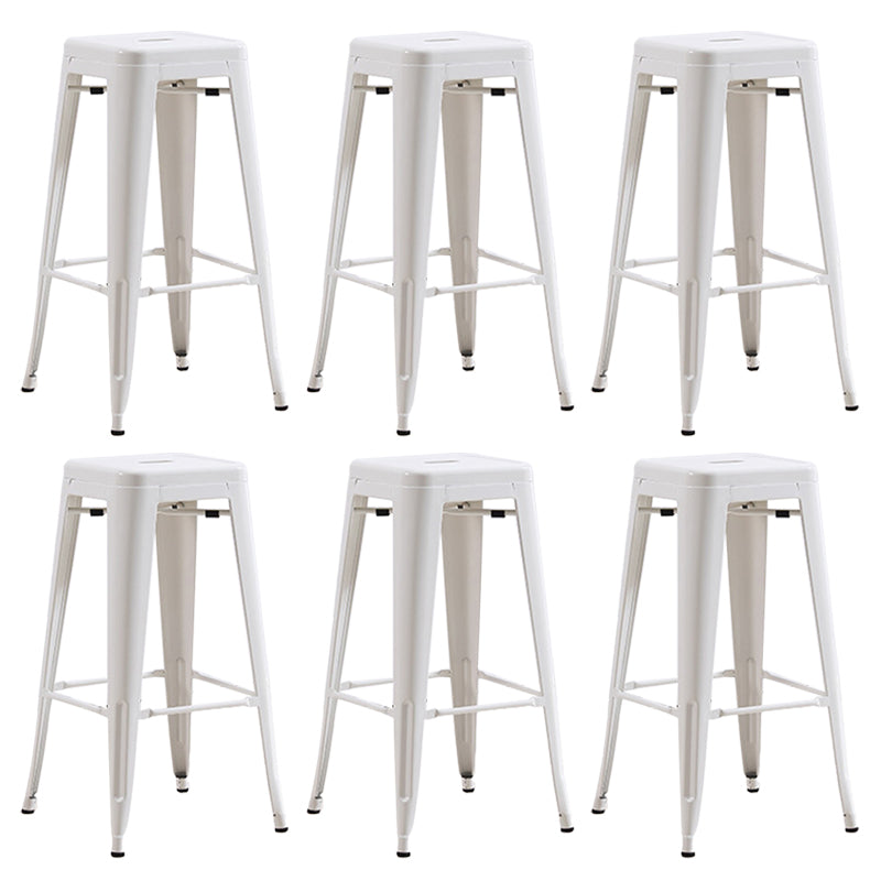 Industrial Backless Counter Stool Metal Counter Height Stools for Kitchen