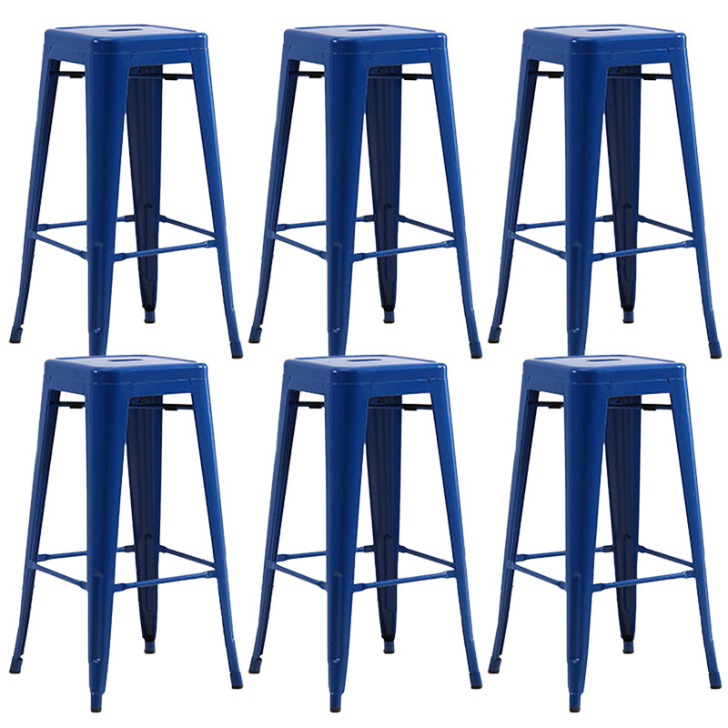 Industrial Backless Counter Stool Metal Counter Height Stools for Kitchen