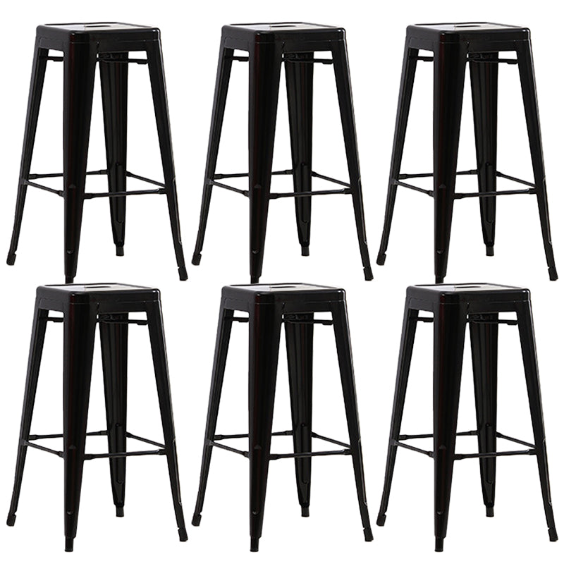 Industrial Backless Counter Stool Metal Counter Height Stools for Kitchen