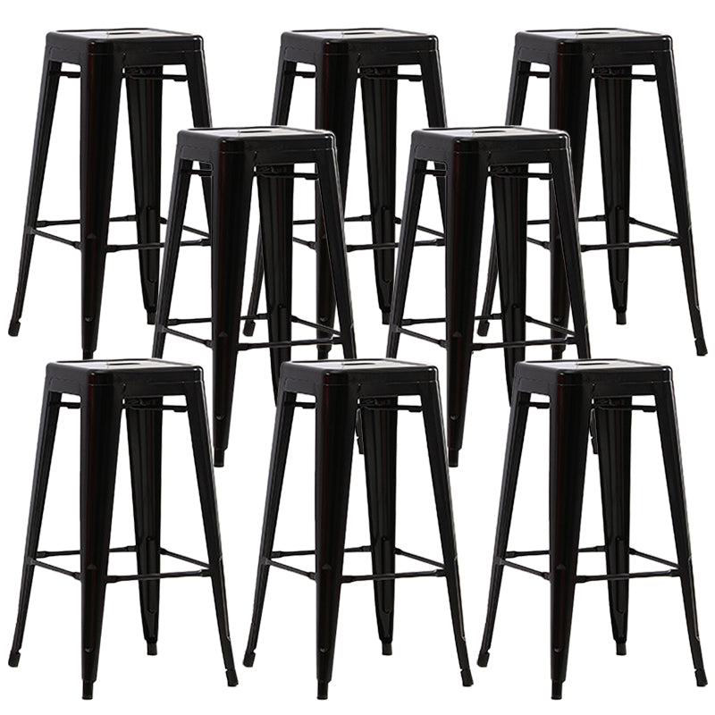 Industrial Backless Counter Stool Metal Counter Height Stools for Kitchen