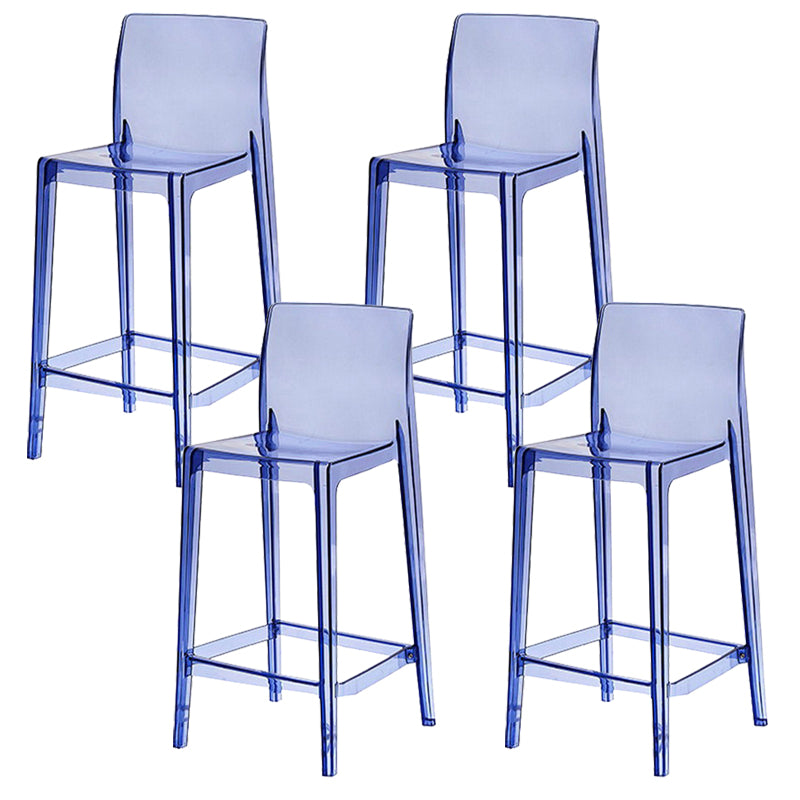 Industrial Plasticr Bar-stool Square Seat Counter Bar Stool with Plastic Legs