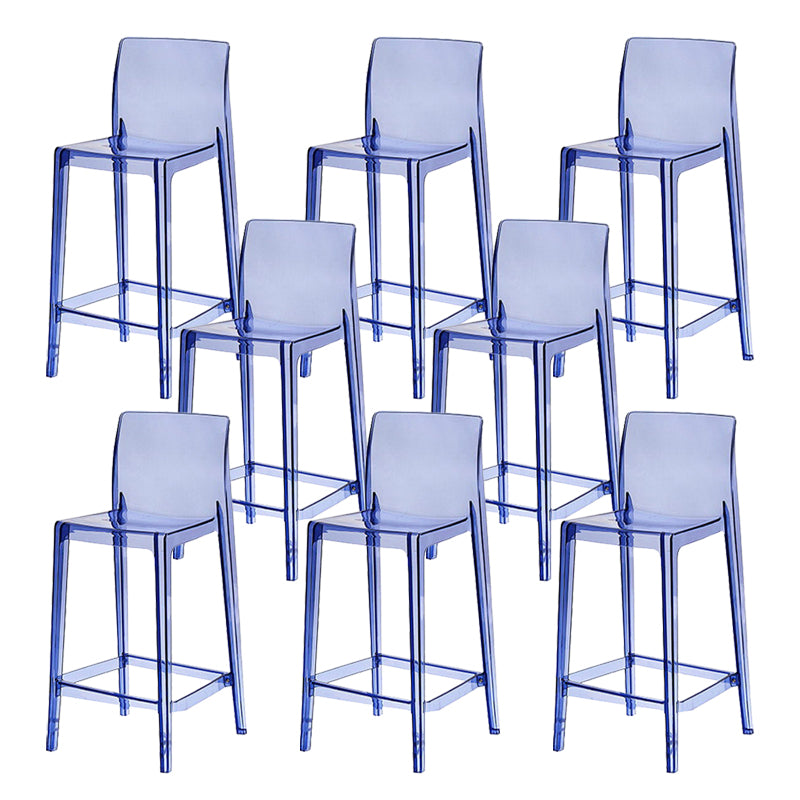 Industrial Plasticr Bar-stool Square Seat Counter Bar Stool with Plastic Legs