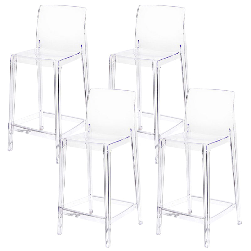 Industrial Plasticr Bar-stool Square Seat Counter Bar Stool with Plastic Legs