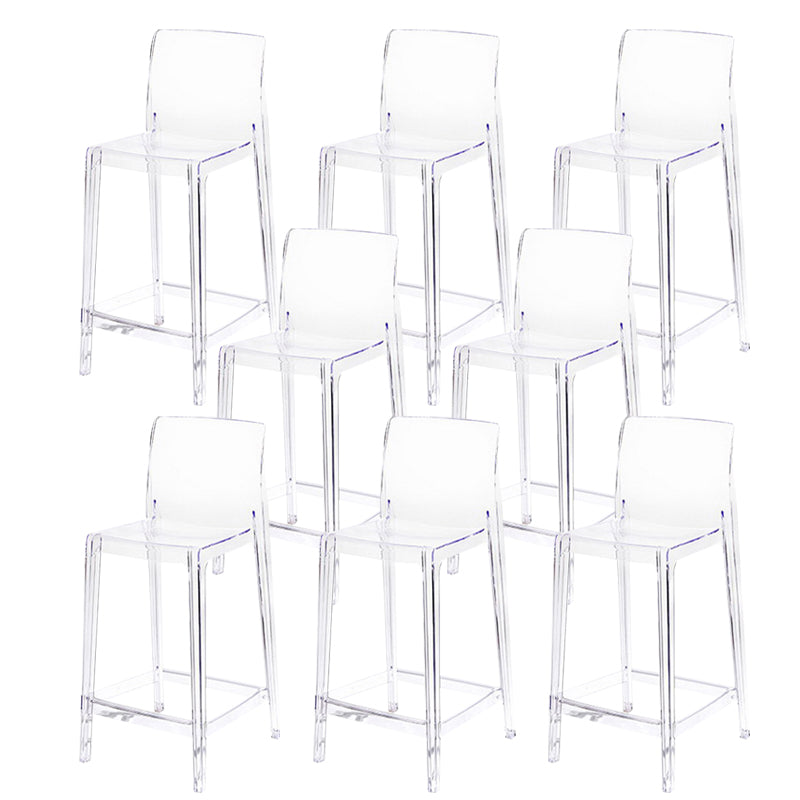 Industrial Plasticr Bar-stool Square Seat Counter Bar Stool with Plastic Legs