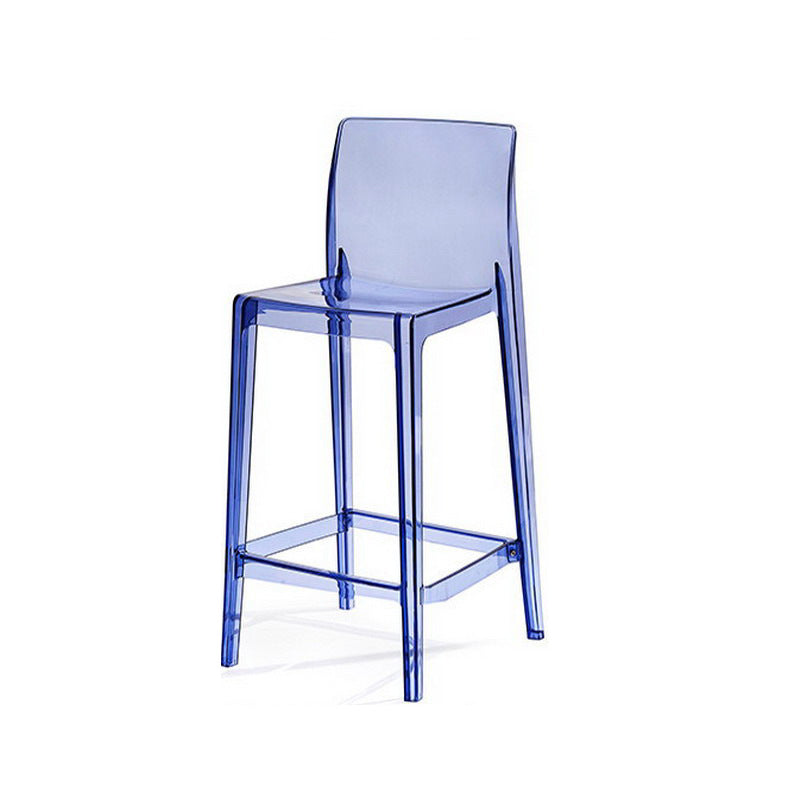 Industrial Plasticr Bar-stool Square Seat Counter Bar Stool with Plastic Legs