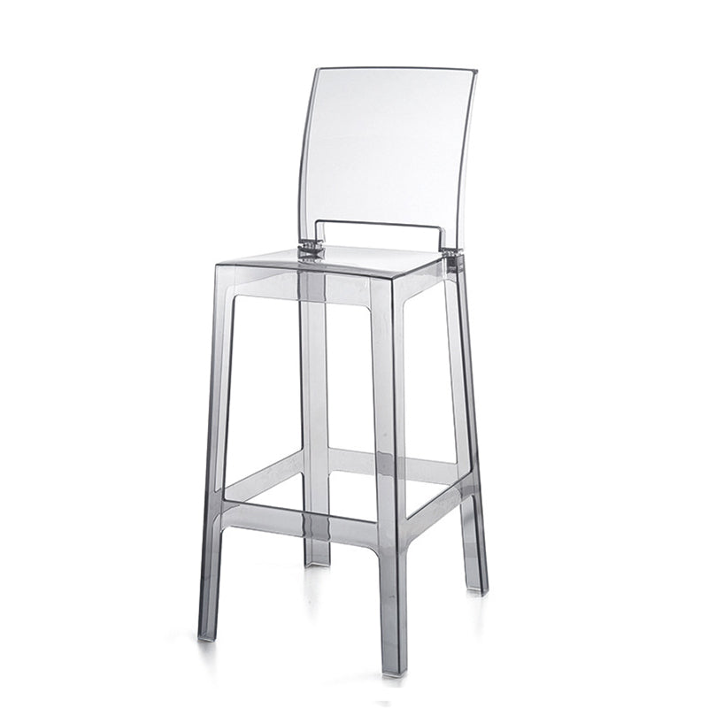Industrial Style Plasticr Bar-stool Square Seat Counter Bar Stool with Plastic Legs