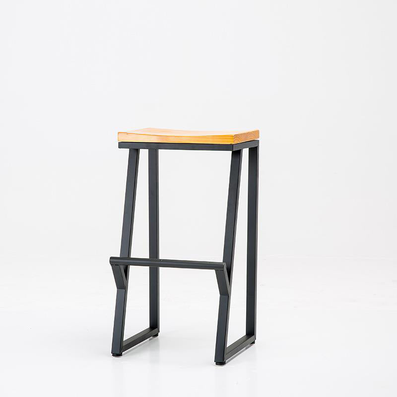 Contemporary Wood Counter Stools Metal Bar Stool for Home Use