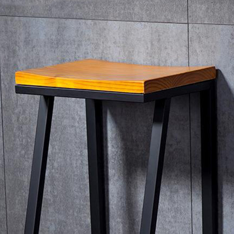 Contemporary Wood Counter Stools Metal Bar Stool for Home Use