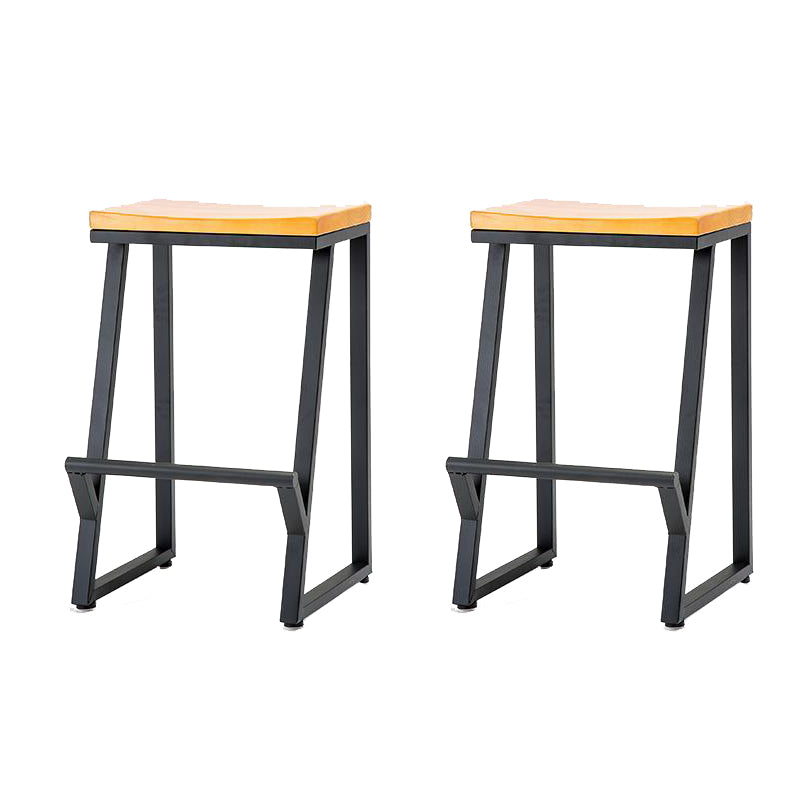 Contemporary Wood Counter Stools Metal Bar Stool for Home Use