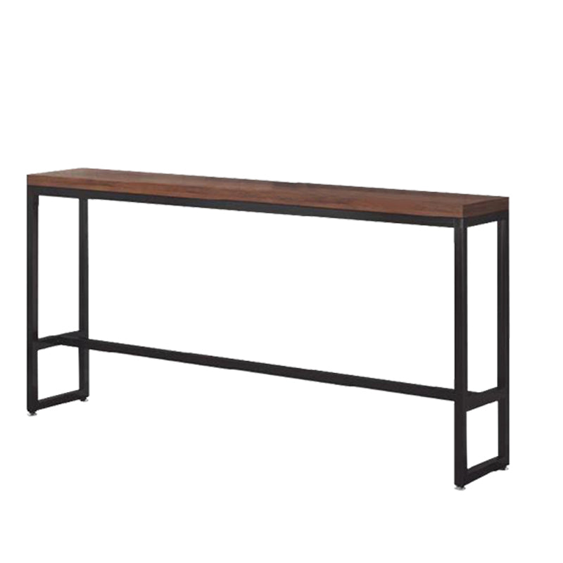 Dark Brown Bar Set with Pine Wood Top 1/2/5/9 Pieces Industrial Rectangle Pub Table Set