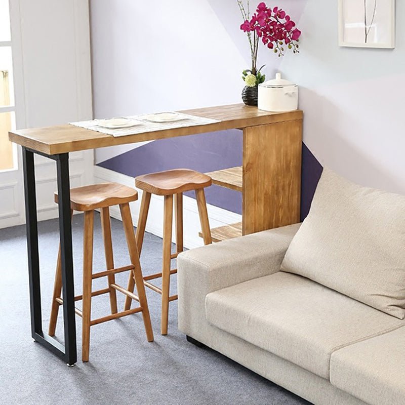 Industrial Bar Stool and Table 1/2/3 Pieces Wood Pub Dining Set