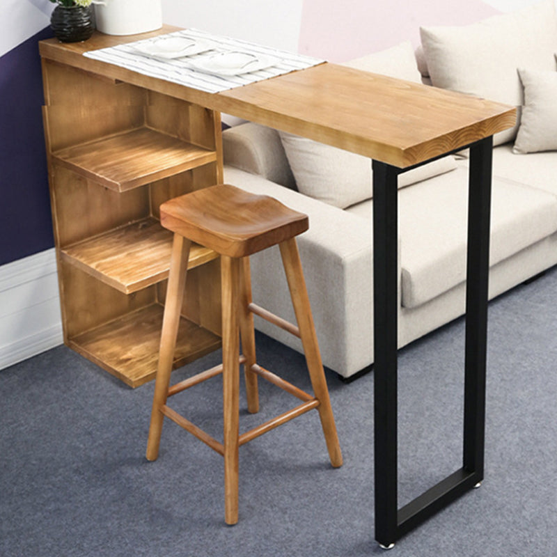 Industrial Bar Stool and Table 1/2/3 Pieces Wood Pub Dining Set