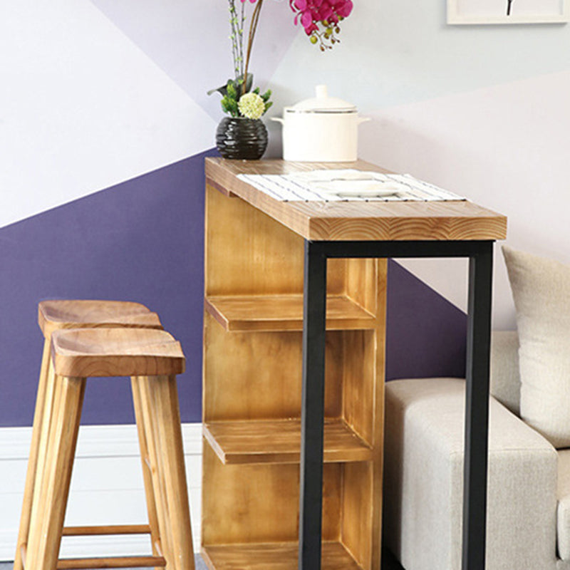 Industrial Bar Stool and Table 1/2/3 Pieces Wood Pub Dining Set