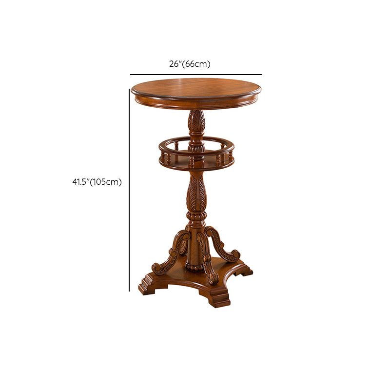 1/3 Pieces Modern Solid Wood Pub Table Set Round Counter Table