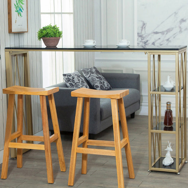 Faux Marble Bar Table Set 1/2/5 Pieces Rectangle Counter Table with Backless Stools