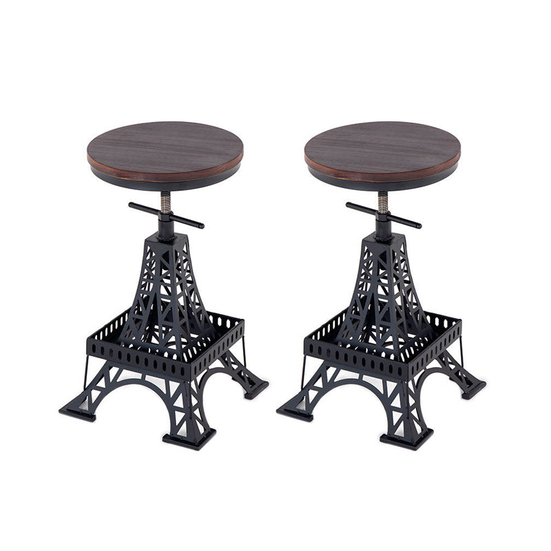 Solid Wood Bar Table Set 1/2/3 Pieces Industrial Round Bar Table