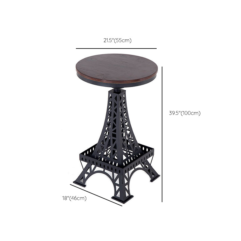 Solid Wood Bar Table Set 1/2/3 Pieces Industrial Round Bar Table