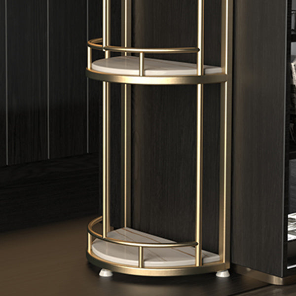 Glam Style Bar Table Set 1/3/5 Pieces Stone Fixed Counter Height Set for Indoor