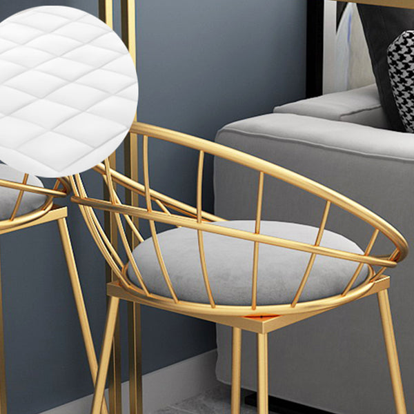 Industrial Bar Table Set 1/3 Pieces Stone Counter Table with Upholstered Stools