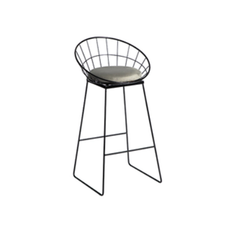 Industrial Round Bar Table Set 1/3 Pieces Stone Counter Table with Upholstered Stools