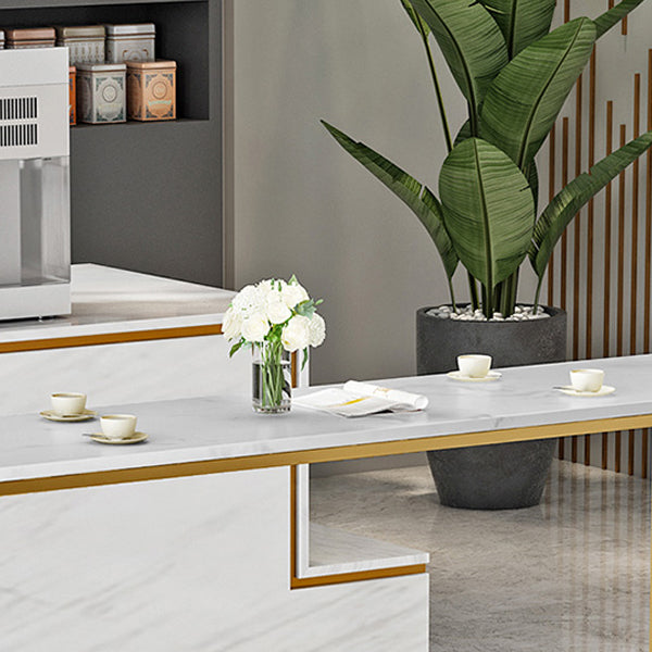 Industrial White Pub Set with Upholstered Stools 1/3/5 Pieces Bar Table for Small Places