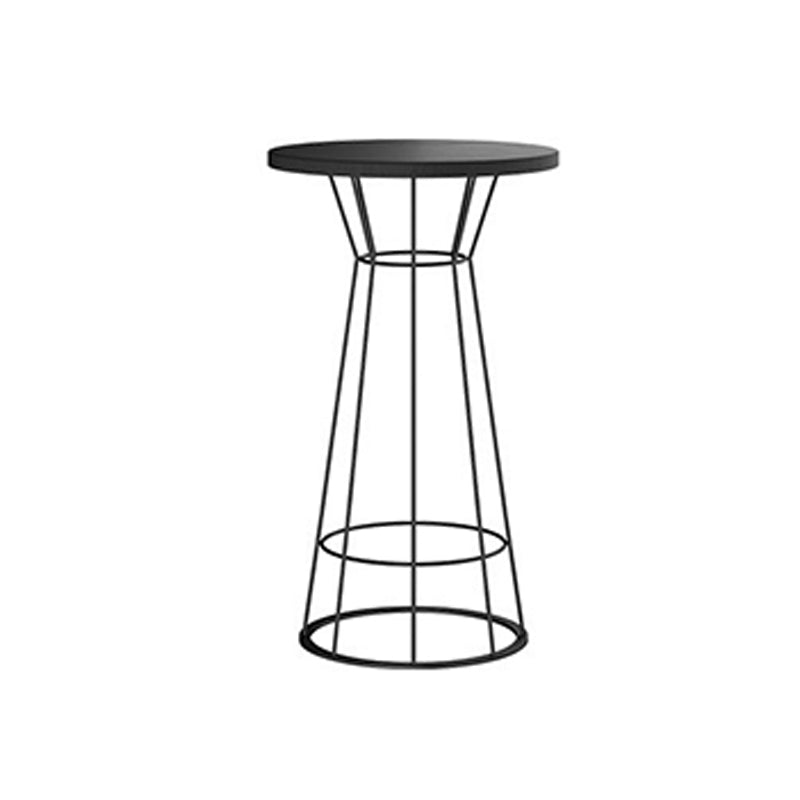 Metal and Wood Bar Set 1/2/3 Pieces Modern Round Bar Stool and Table
