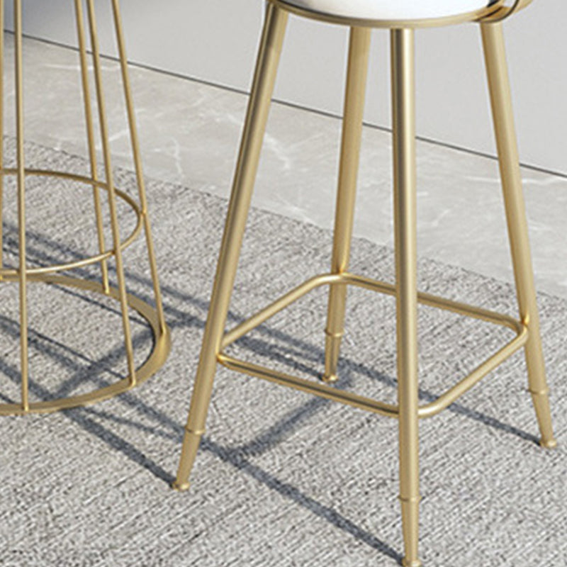 Metal and Wood Bar Set 1/2/3 Pieces Modern Round Bar Stool and Table