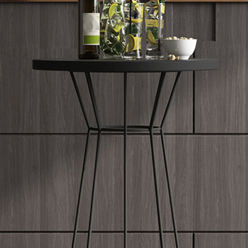 Metal and Wood Bar Set 1/2/3 Pieces Modern Round Bar Stool and Table
