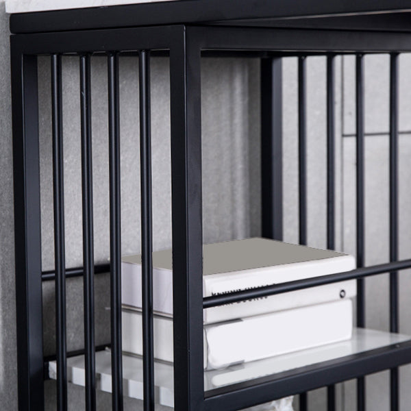 Industrial Style 1/2/3 Pieces Bar Table Set Rectangle Bar Table with Metal Stools