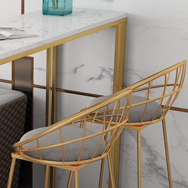 1/3 Pieces Oval Bar Stool and Table Set Glam Table and Stool Set