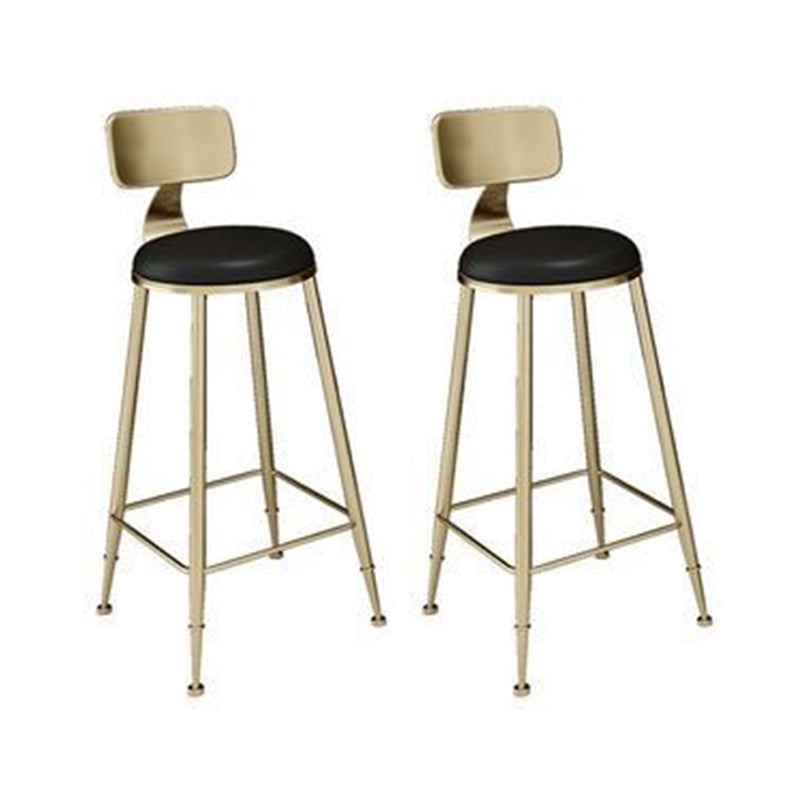 Glam Style Bar Table Set 1/2/3/5 Pieces Square Bar Table with Metal Stools