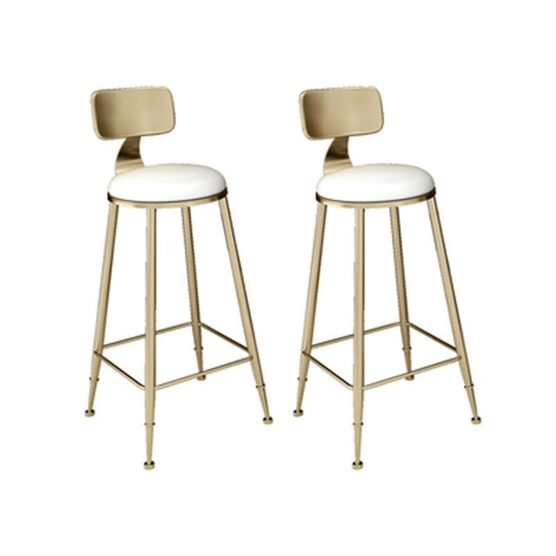 Glam Style Bar Table Set 1/2/3/5 Pieces Square Bar Table with Metal Stools